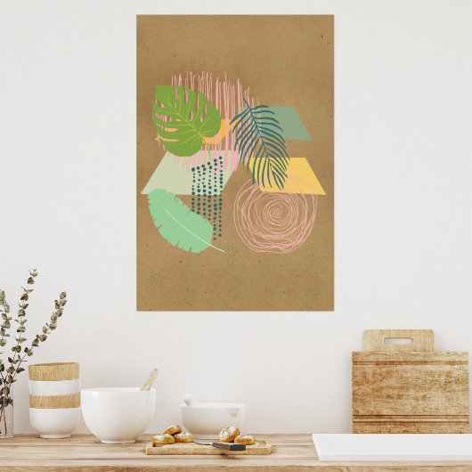 Abstracte elementen van de Natuur Poster (Keuken)