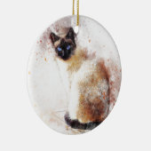 Abstracte elementen voor siamese katten keramisch ornament (Rechts)