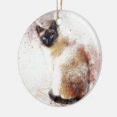 Abstracte elementen voor siamese katten keramisch ornament (Links)