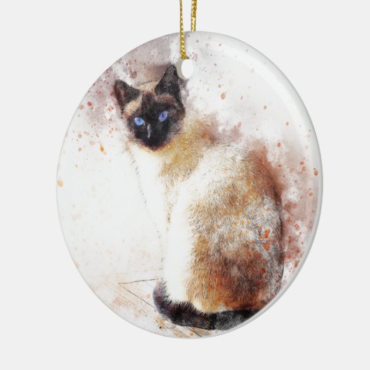 Abstracte elementen voor siamese katten keramisch ornament (Links)