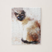 Abstracte elementen voor siamese katten legpuzzel (Verticaal)