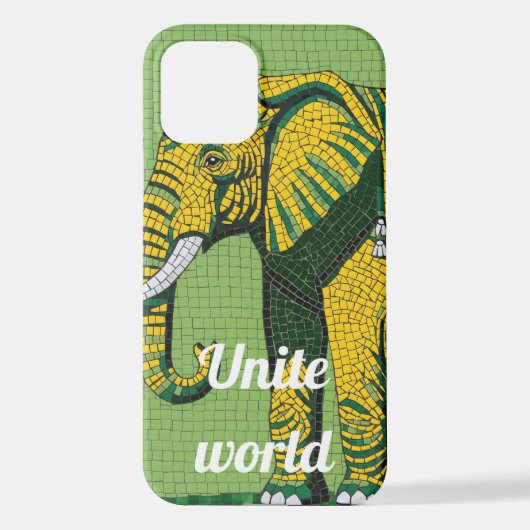 Abstracte Elephant Mosaic Telefoonhoes – Smart & S iPhone Hoesje (Achterkant)