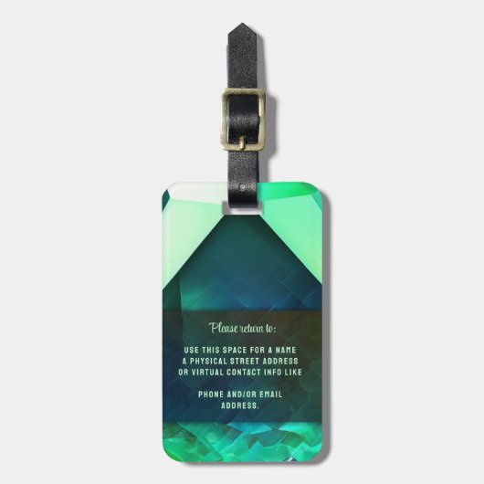 Abstracte Emerald Alchemie Magische Energie Advent Bagagelabel (Voorkant verticaal)
