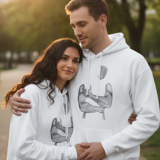 Abstracte emotionele knuffel hoodie