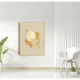 Abstracte en geometrische Golden Boho Poster