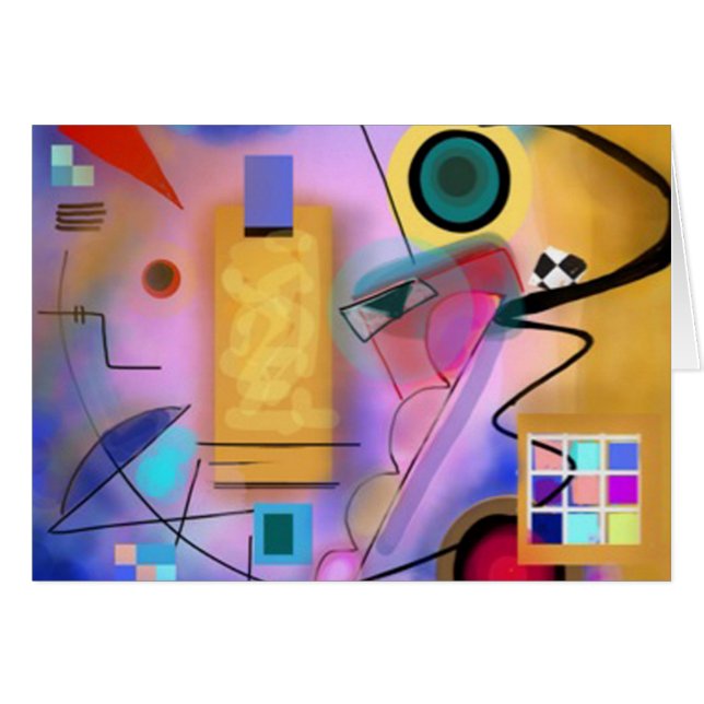 Abstracte en Jazzy-kaart (Voorkant Horizontaal)