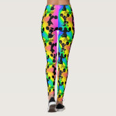 ABSTRACTE EN KLEURRIJKE CHEERLEADER LEGGINGS (Achterkant)
