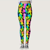 ABSTRACTE EN KLEURRIJKE CHEERLEADER LEGGINGS (Voorkant)