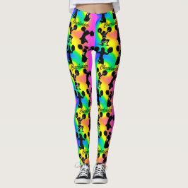 ABSTRACTE EN KLEURRIJKE CHEERLEADER LEGGINGS
