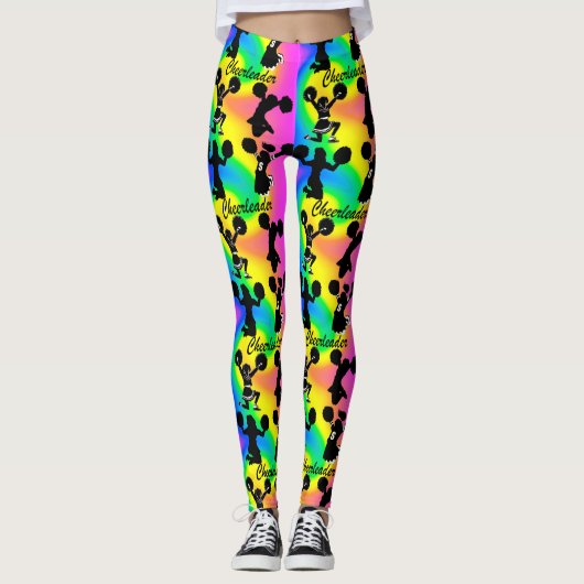 ABSTRACTE EN KLEURRIJKE CHEERLEADER LEGGINGS (Voorkant)