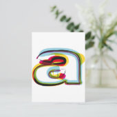 Abstracte en kleurrijke letter a briefkaart (Staand voorkant)