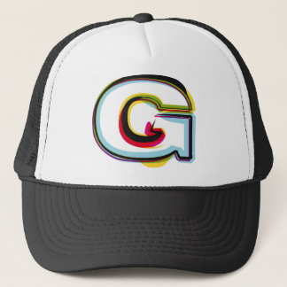 Abstracte en kleurrijke letter G Trucker Pet