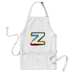 Abstracte en kleurrijke letter Z Standaard Schort