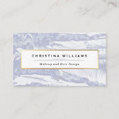 Abstracte en minimale blauwe Waterverf Afsprakenkaartje (Voorkant)