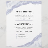 Abstracte en minimale blauwe Waterverf Flyer (Voorkant)