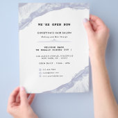 Abstracte en minimale blauwe Waterverf Flyer (Hand)