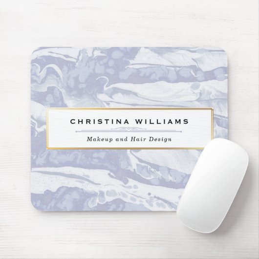 Abstracte en minimale blauwe Waterverf Muismat (Met muis)