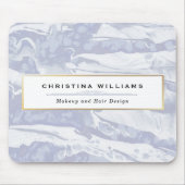 Abstracte en minimale blauwe Waterverf Muismat (Voorkant)