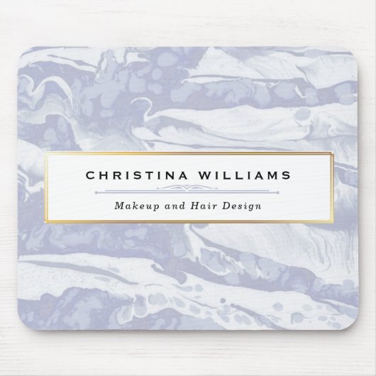 Abstracte en minimale blauwe Waterverf Muismat (Voorkant)