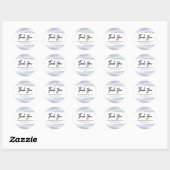 Abstracte en minimale blauwe Waterverf Ronde Sticker (Vel)