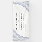 Abstracte en minimale blauwe Waterverf Spandoek (Verticaal)