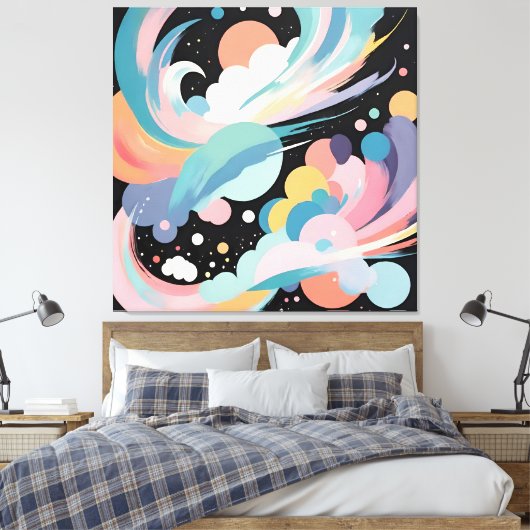 Abstracte en moderne kunst canvas afdruk (Insitu (Slaapkamer))