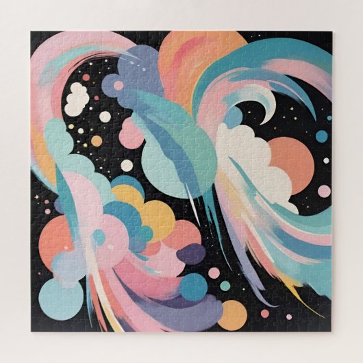 Abstracte en moderne kunst legpuzzel (Horizontaal)