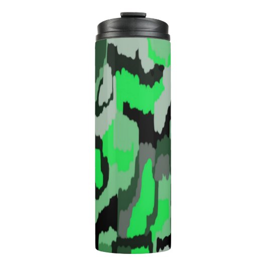 Abstracte en zwarte kunst thermosbeker (Voorkant)