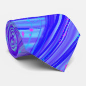 Abstracte Enchanted Garden blauw paarse Stropdas (Opgerold)