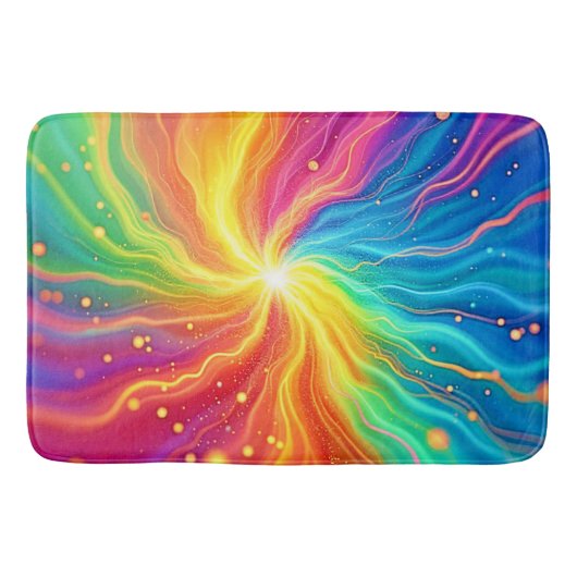 Abstracte energie burst grafiek badmat (Voorkant)