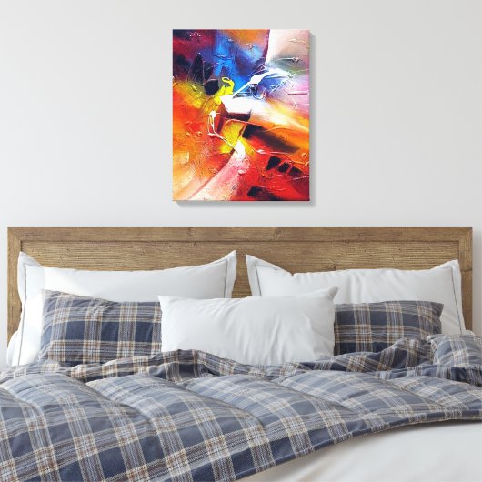 Abstracte energie schilderij canvas afdruk (Insitu (Slaapkamer))