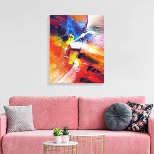 Abstracte energie schilderij canvas afdruk (Insitu (Woonkamer))