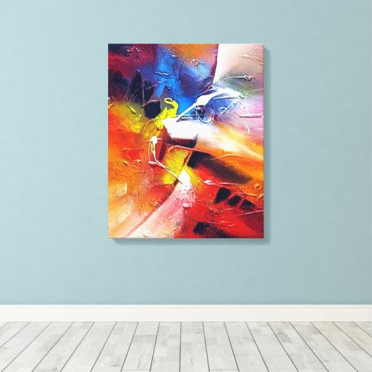 Abstracte energie schilderij canvas afdruk (Insitu (Houten vloer))