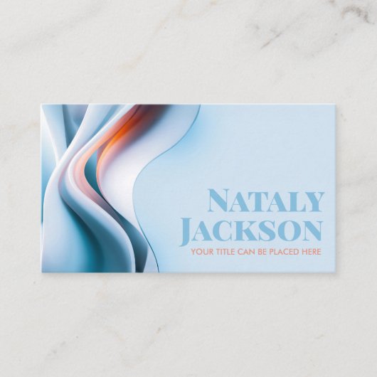 Abstracte energiestromingsgolf visitekaartje (Voorkant)