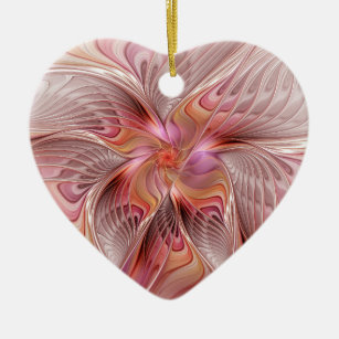 Abstracte engel Colorful Fantasy Fractal Art Heart Keramisch Ornament