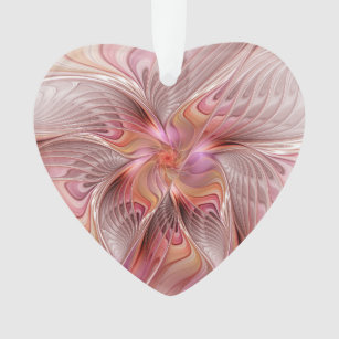 Abstracte engel Colorful Fantasy Fractal Art Heart Ornament