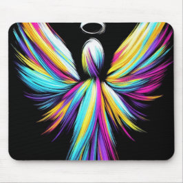 Abstracte engel in pastelkleuren op computer muism muismat