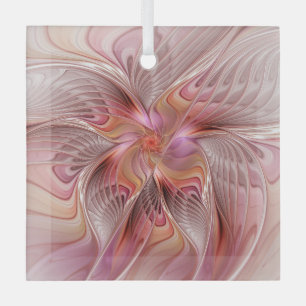 Abstracte engel kleurrijke fantasie fractale kunst glas ornament