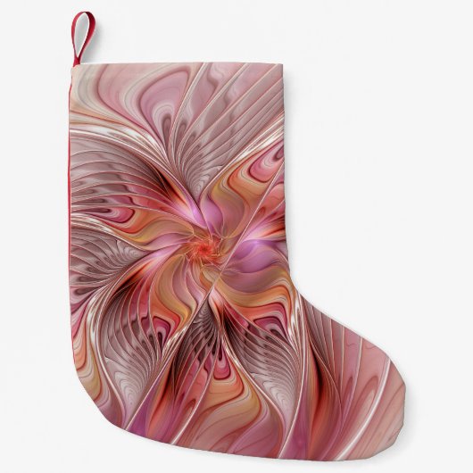 Abstracte engel kleurrijke fantasie fractale kunst kleine kerstsok (Voorkant)