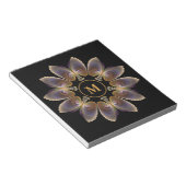 Abstracte engelenvleugels mandala fractale monogra notitieblok (Schuin)