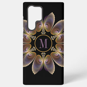 Abstracte engelenvleugels mandala fractale monogra samsung galaxy hoesje