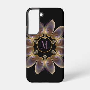 Abstracte engelenvleugels mandala fractale monogra samsung galaxy hoesje