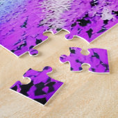 Abstracte Enigmatische Black and White Forest Bloo Legpuzzel (Zijkant)