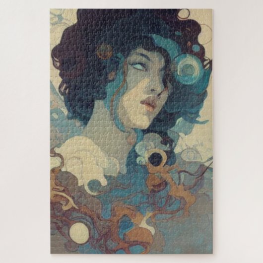 Abstracte essentie van Zen Jigzaag Puzzle Legpuzzel (Verticaal)