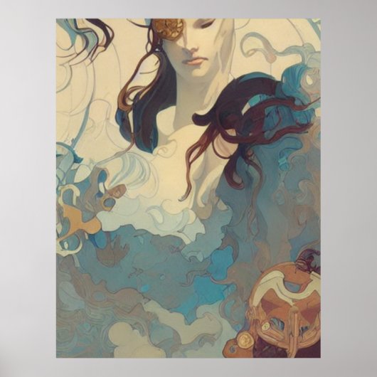 Abstracte essentie van Zen Poster (Voorkant)