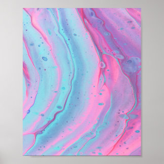 Abstracte esthetische dampgolf-Waterverf Art Splas Poster