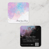 *~* Abstracte Etherale AP46 Magische Logo van Glit Vierkante Visitekaartje (Voorkant / Achterkant)