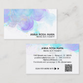 *~* Abstracte Etherale QR Logo AP46 Gold Glitter Visitekaartje (Voorkant / Achterkant)