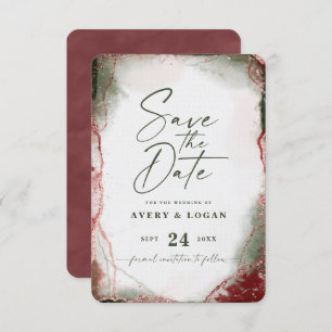Abstracte Etherale Waterverf Terra Rosa Wedding Save The Date