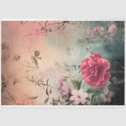 Abstracte etherische bloem tissuepapier (Voorkant)